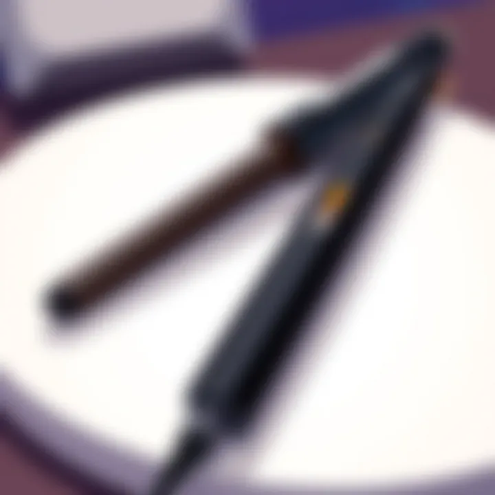 Elegant design of a cordless curling iron showcasing modern aesthetics.