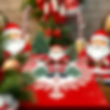 Variety of Santa table runners showcasing different designs