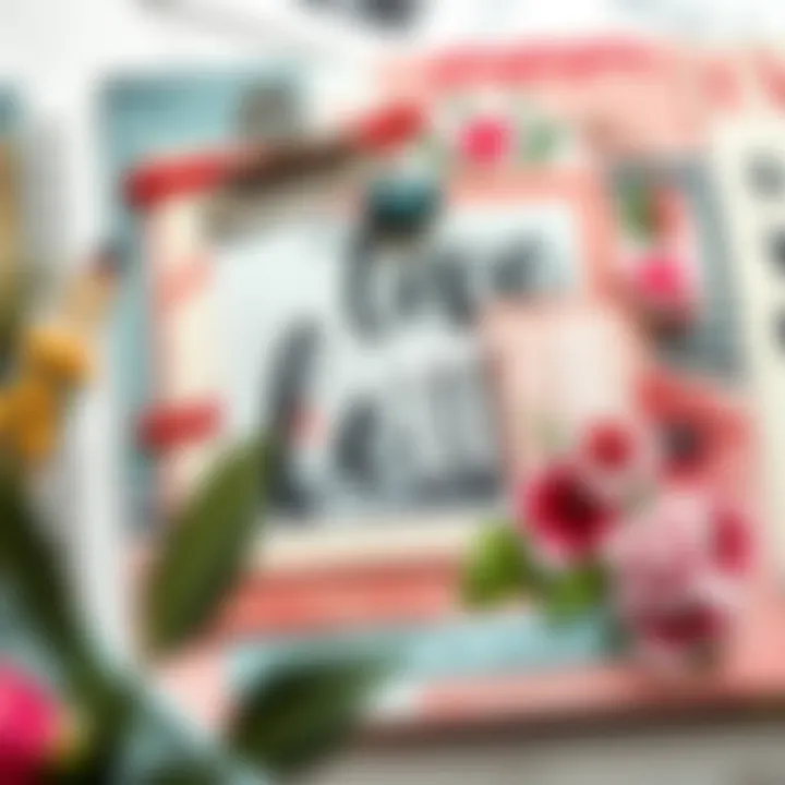 Artistic Themed Scrapbook Page Design A beautifully themed scrapbook page that tells a visual story.