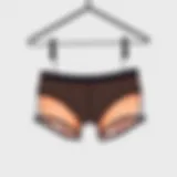 A stylish pair of see-through boyshorts displayed against a minimalist background.