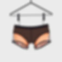 A stylish pair of see-through boyshorts displayed against a minimalist background.