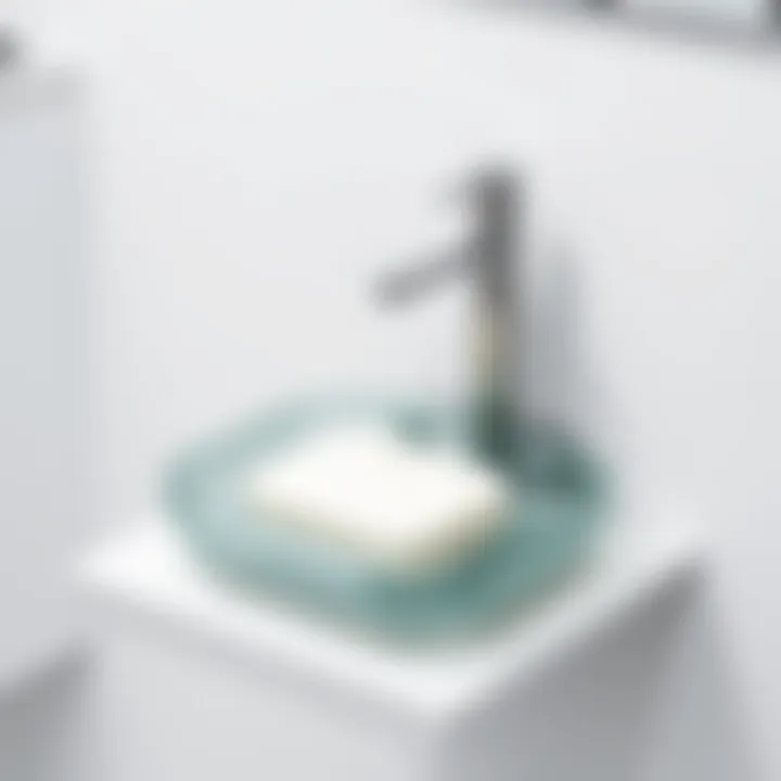 Elegant self-draining soap dish showcasing modern design