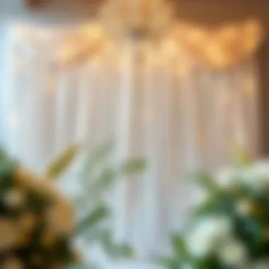 Enhancing Elegance with a Silver Backdrop Elegant silver backdrop adorned with sparkling decorations