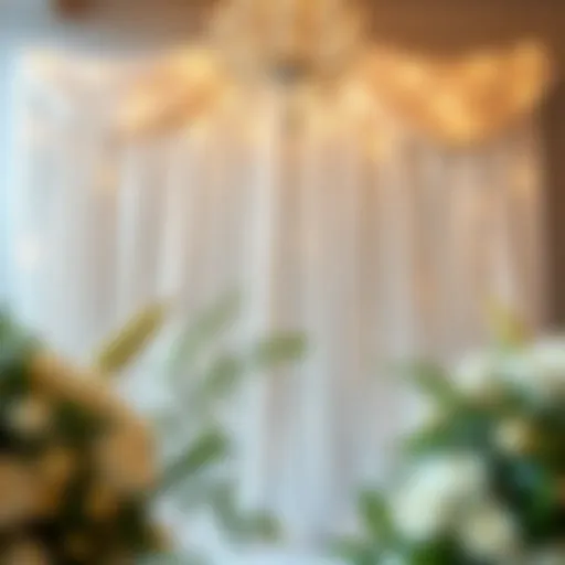 Enhancing Elegance with a Silver Backdrop Elegant silver backdrop adorned with sparkling decorations