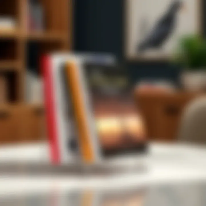 Contemporary Metal Bookstand Featuring a Coffee Table Book Modern metal tabletop bookstand displaying a stylish coffee table book