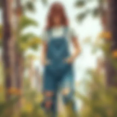 Sustainable Style Choices Sustainable fashion choices in grunge overalls