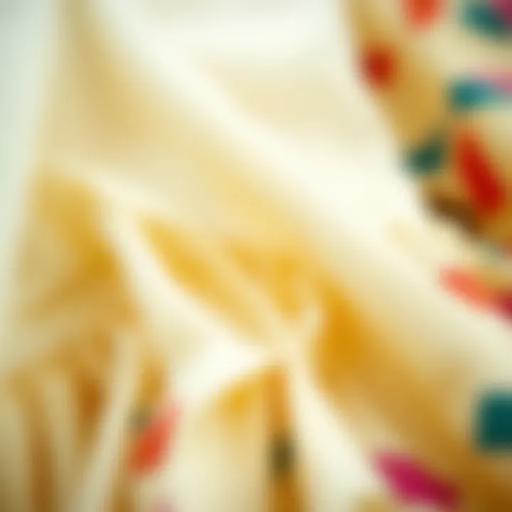 Detailed Look at 80s Fabric Textures Close-up of fabric textures used in 80s dresses