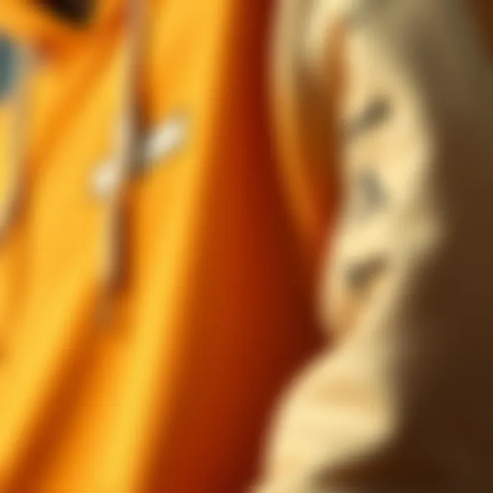 Close-up of fabric texture on a faith-themed hoodie