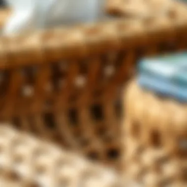 Intricate Rattan Weaving Close-up of intricate rattan weaving patterns