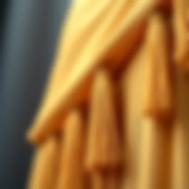 The Luxury of Fabric Selection Close-up of luxurious fabric choice in a tassel dress