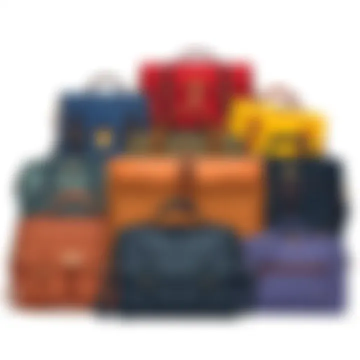 Showcase of Diverse Waterproof Briefcases A variety of waterproof briefcases showcasing diverse designs and colors