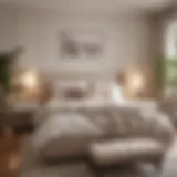 A serene bedroom space enhanced with the gentle glow of aromatherapy diffusers