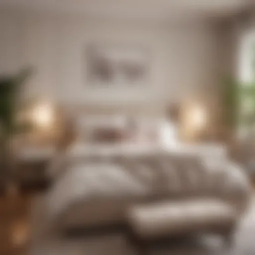 A serene bedroom space enhanced with the gentle glow of aromatherapy diffusers