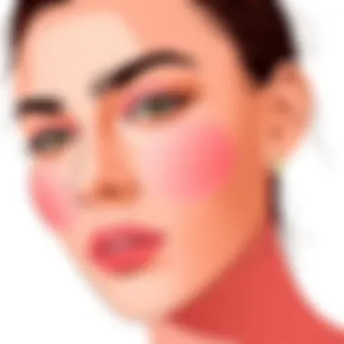 Blush Shades on Different Skin Tones Color swatches of different blush shades on skin