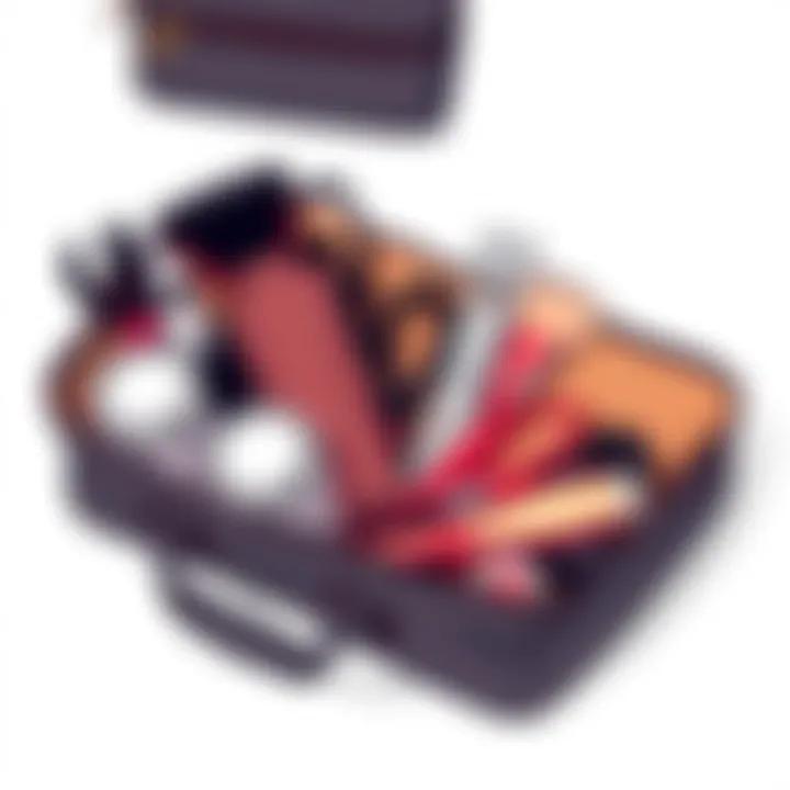 Organized Stylist Tool Bag A well-organized stylist tool bag showcasing different compartments