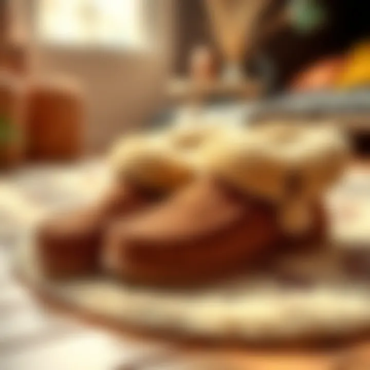 Luxurious Bearpaw house slippers on a cozy rug