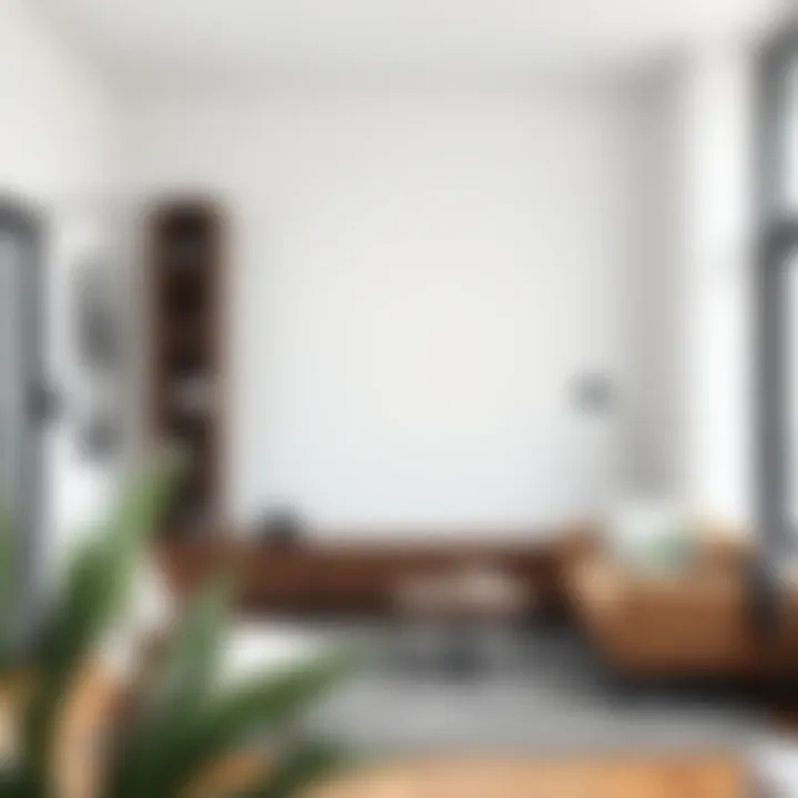 Stylish Dark Wood Corner Shelf in Modern Setting Stylish dark wood corner shelf in a modern living room