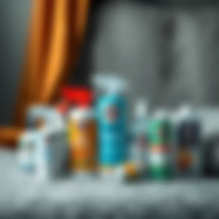 Diverse Stain Remover Options An array of ultra oil stain removers displayed on a stylish background, emphasizing product variety and consumer choice.