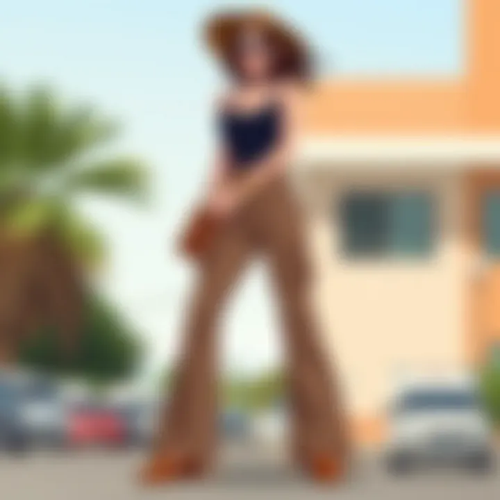 Modern styling options for bell bottom cargo pants