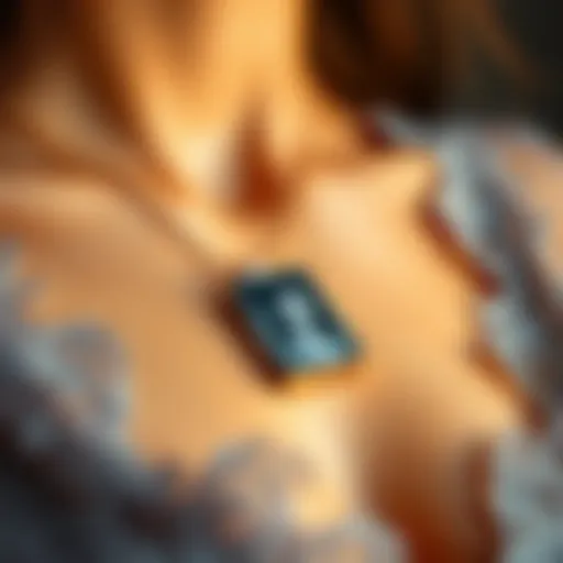 An elegant necklace showcasing a hidden photograph