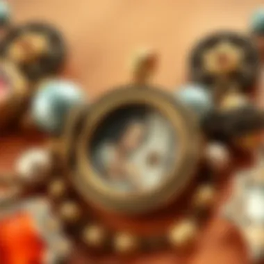 Vintage Charms: A Locket's Story A close-up of a vintage locket necklace with a small photo