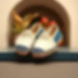 Elegant display of two-tone espadrilles showcasing a blend of traditional craftsmanship and modern aesthetics.