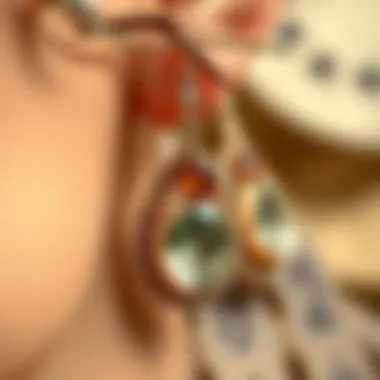 Sustainable Materials in Jewelry Close-up of sustainable materials used in zinc-free earrings