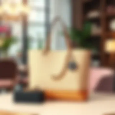 Jewelry Tote in a Chic Environment Stylish jewelry tote displayed in a fashionable setting