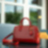 Stylish Mini Crocodile Bag Elegant mini crocodile bag in a stylish setting