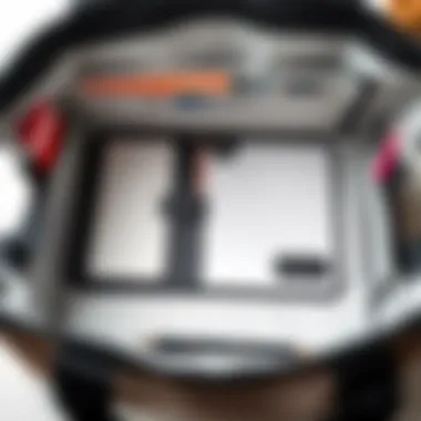 Innovative Layout for Optimal Organization Functional interior layout of a file organizer tote