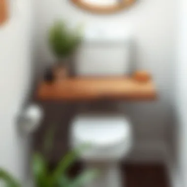 Rustic over toilet tray crafted from reclaimed wood