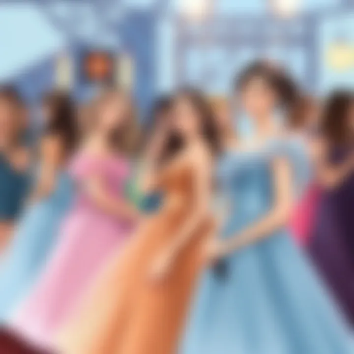 Tulle Dresses at Formal Occasions: A Trendy Choice Teenage girls at a formal event wearing tulle dresses