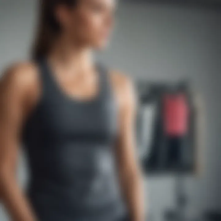 Crew Neck Tank Tops Across Various Workouts Diverse workout environments showcasing crew neck tank tops in use