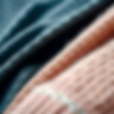 Close-up of luxurious materials used in cardigans