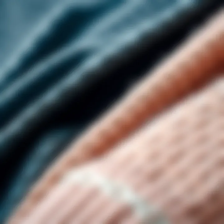 Close-up of luxurious materials used in cardigans