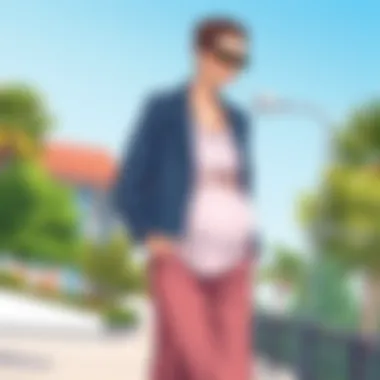 Elevating Your Wardrobe with Trendy Styles Maternity outfit showcasing trendy styling tips for educators