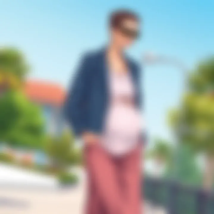 Elevating Your Wardrobe with Trendy Styles Maternity outfit showcasing trendy styling tips for educators