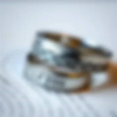 Personalization in Friendship Rings Close-up of a customized friendship ring with unique engraving