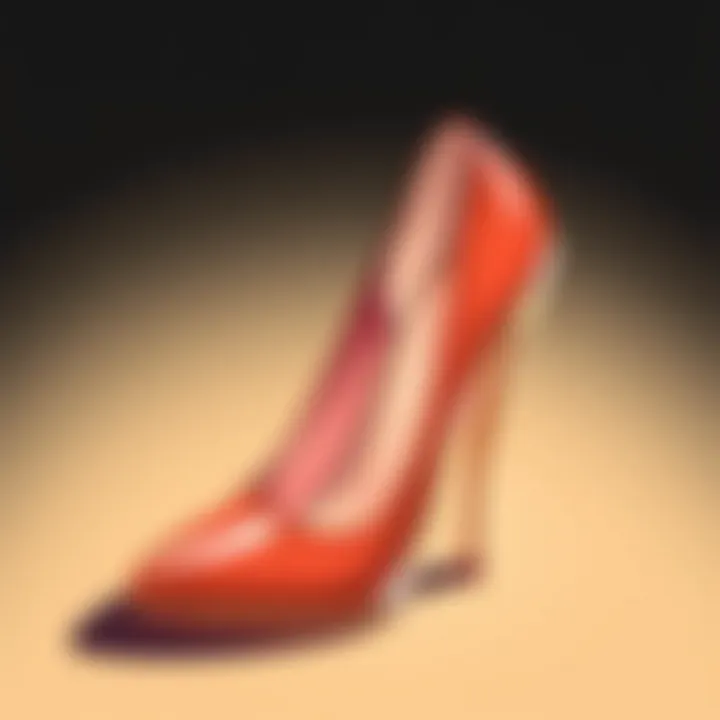 Stylish High Heel Enhanced with Comfort A stylish high heel with a comfortable pad placed inside