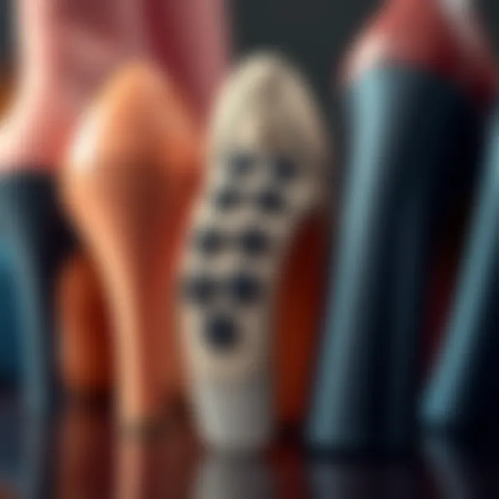 Exploring Various Types of Heel Pads Close-up of different types of heel pads showcasing materials