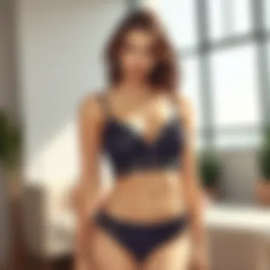 Stylish seamless lingerie showcased in a fashion-forward setting