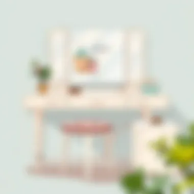 Chic Vanity Desk with Storage Chic vanity desk with storage solutions tailored for modern spaces.