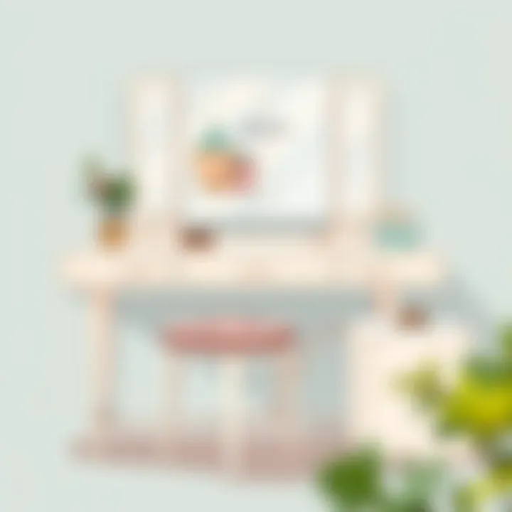 Chic Vanity Desk with Storage Chic vanity desk with storage solutions tailored for modern spaces.