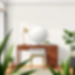 Elegant vanity desk showcasing minimalist design and functionality.