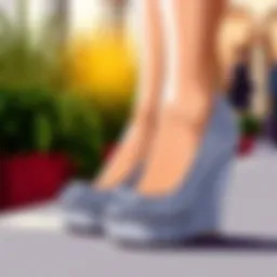 Elegant pair of wedge shoes perfect for formal events