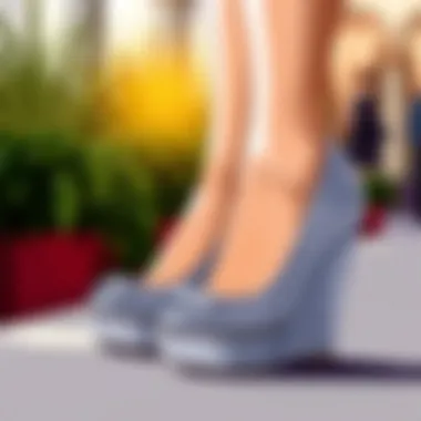 Elegant pair of wedge shoes perfect for formal events