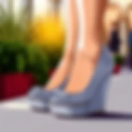 Elegant pair of wedge shoes perfect for formal events