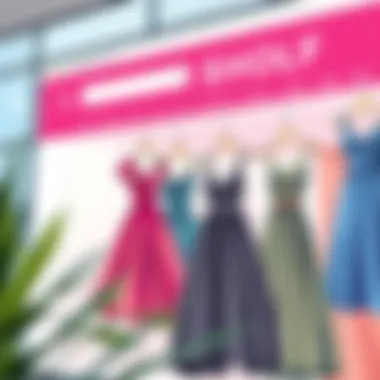 Online shopping for junior dresses on a website