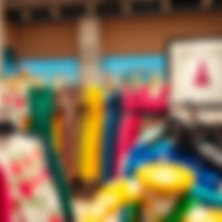 Colorful selection of junior dresses in a retail store