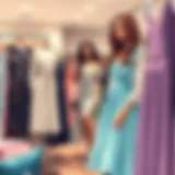 Trendy Junior Dresses in Boutique Trendy junior dresses displayed in a boutique